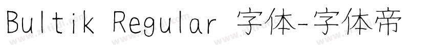 Bultik Regular 字体字体转换